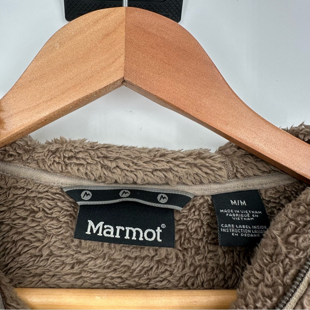 Marmot Brown Fleece Full Zip Jacket Medium - Picture 2 of 4